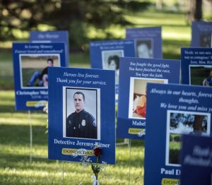 Donor Dash memorial garden signs