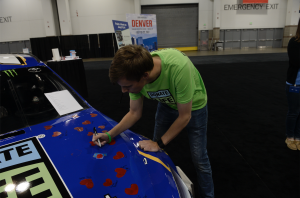 Joey Gase Signing Car