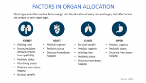 Factors in Organ Allication