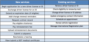 DMV Skip the Trip services