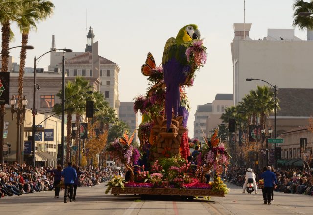 The 2018 Donate Life Rose Parade float rolls through Pasadena, CA