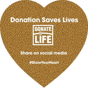 The Show Your Heart Project aims to spread the altruistic nature of organ, eye and tissue donation throughout our community during National Donate Life Month.