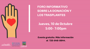 foro informativo donacion organos denver done vida colorado