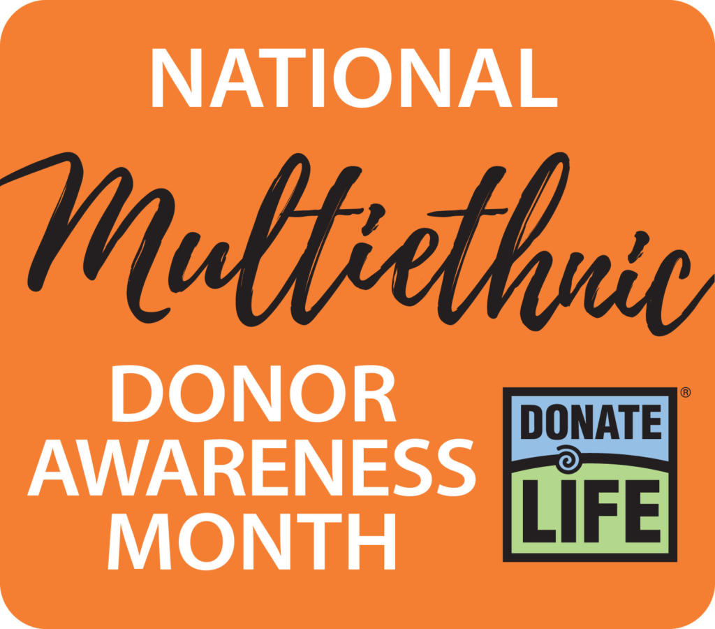 national multiethnic donor awareness month logo