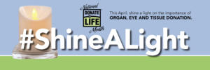 twitter header shine a light national donate life month april