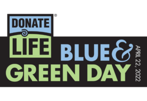 blue and green day national donate life month april
