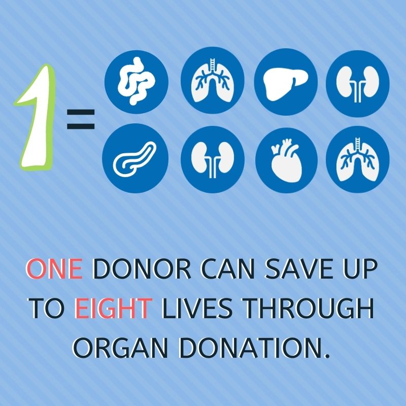 one donor can save up to eight lives