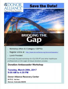 Donor Alliance Colorado Denver Wyoming Donation Ambassador Workshop