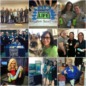 Donor Alliance Colorado Denver Wyoming Paint the Town Blue Green Donor day Collage