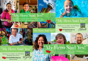 Donor Alliance Colorado Denver Wyoming My Hero Said Yes Graphic
